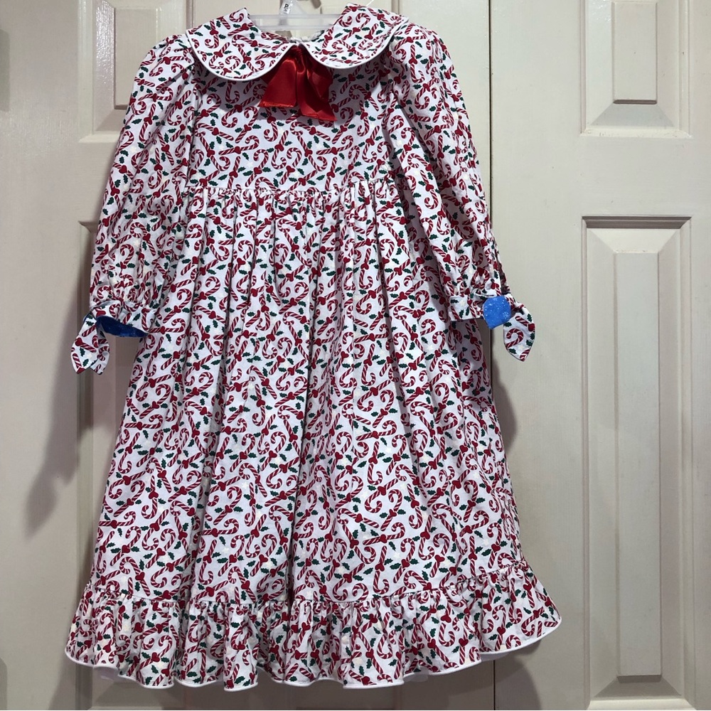 Vintage Daisy Kingdom Candy Cane Holiday Christmas Dress size 4